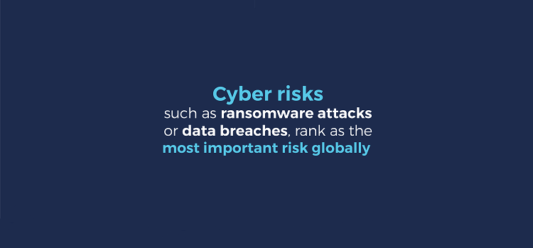 INFOGRAPHIC Cyber risks, such as ransomware attacks or data breaches, rank as the most important risk globally 750.png