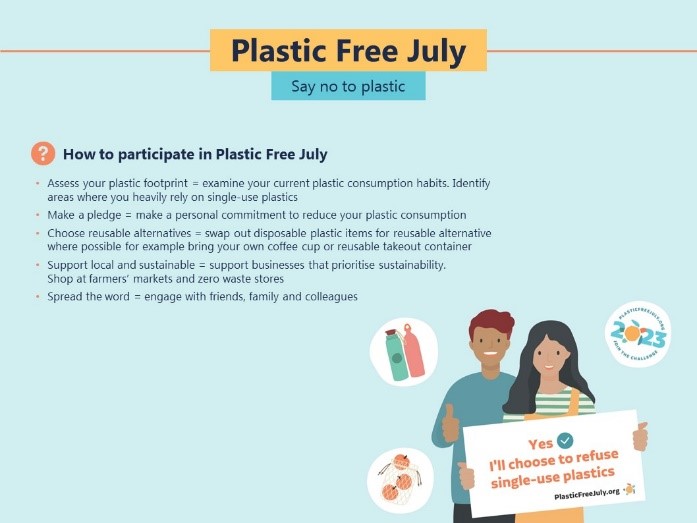 plastic free July info graphic 